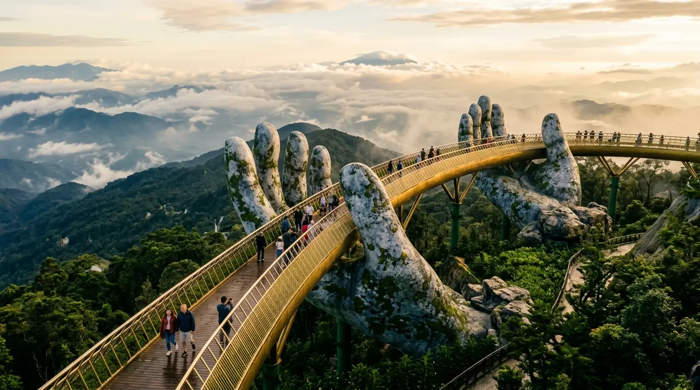 Danang Day 2: Ba Na Hills Golden Bridge, Marble Mountain Caves, and Dragon Bridge Fire Spectacle