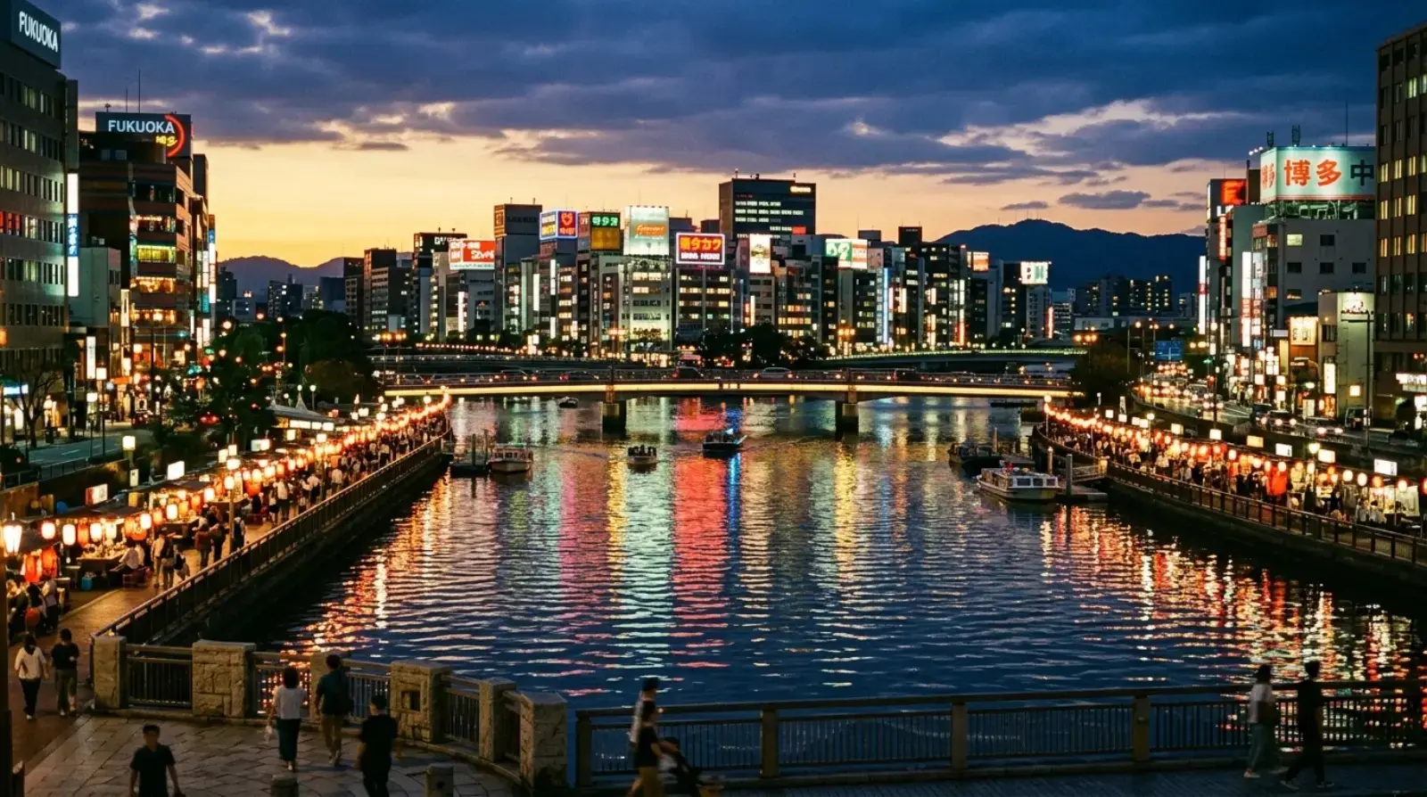Fukuoka Day 1 Arrival Playbook: Two-Stop Airport Subway Escape, Hakata Ramen, and Nakasu Yatai
