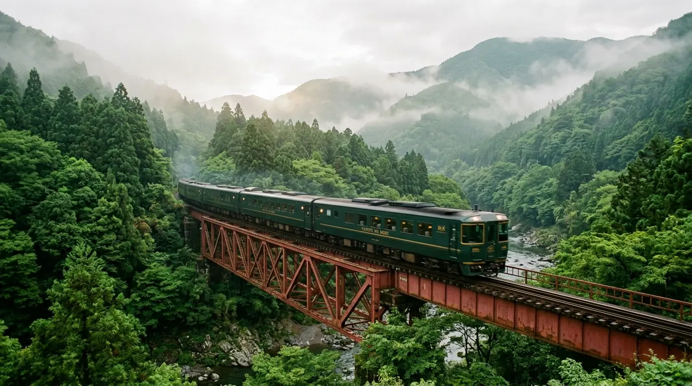 Leaving Hakata for the Misty Foothills of Mount Yufu