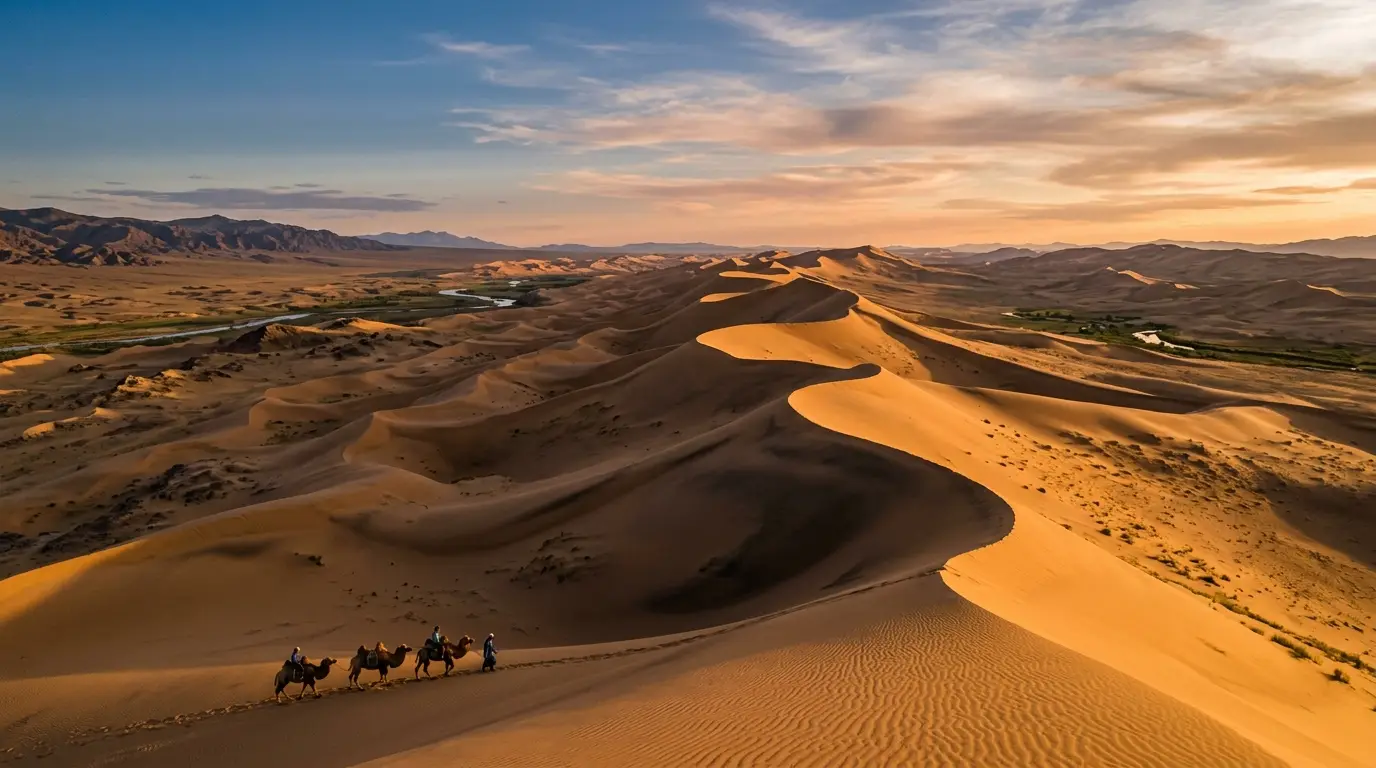 자정의 칠흑 같은 어둠 속에서 지평선 끝까지 쏟아져 내리는 웅장한 은하수의 물결