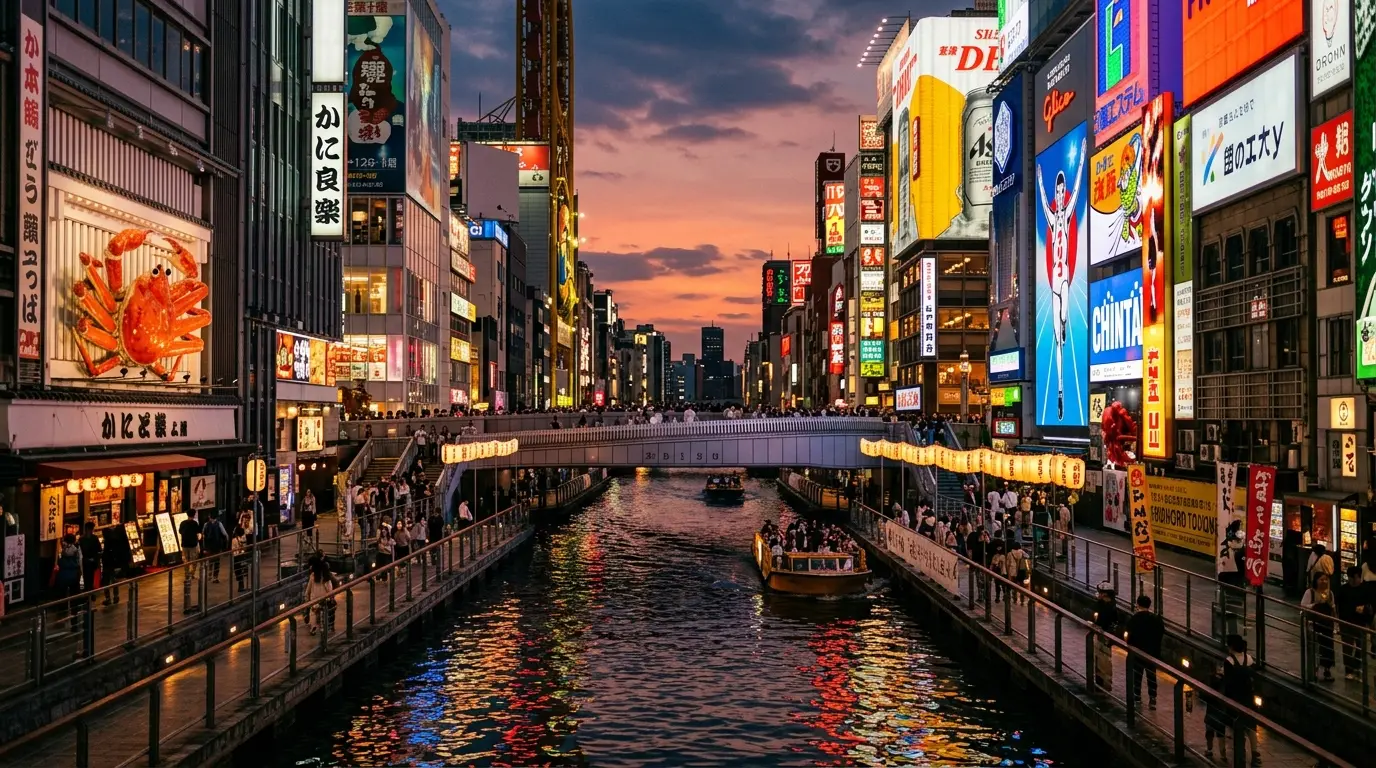 Osaka Day 1 Arrival Blueprint: Kansai Airport Rapi:t, Street Takoyaki, and Dotonbori Lights