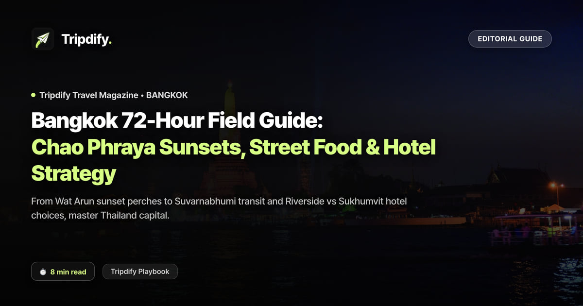 Bangkok 3-Day Itinerary and Where to Stay