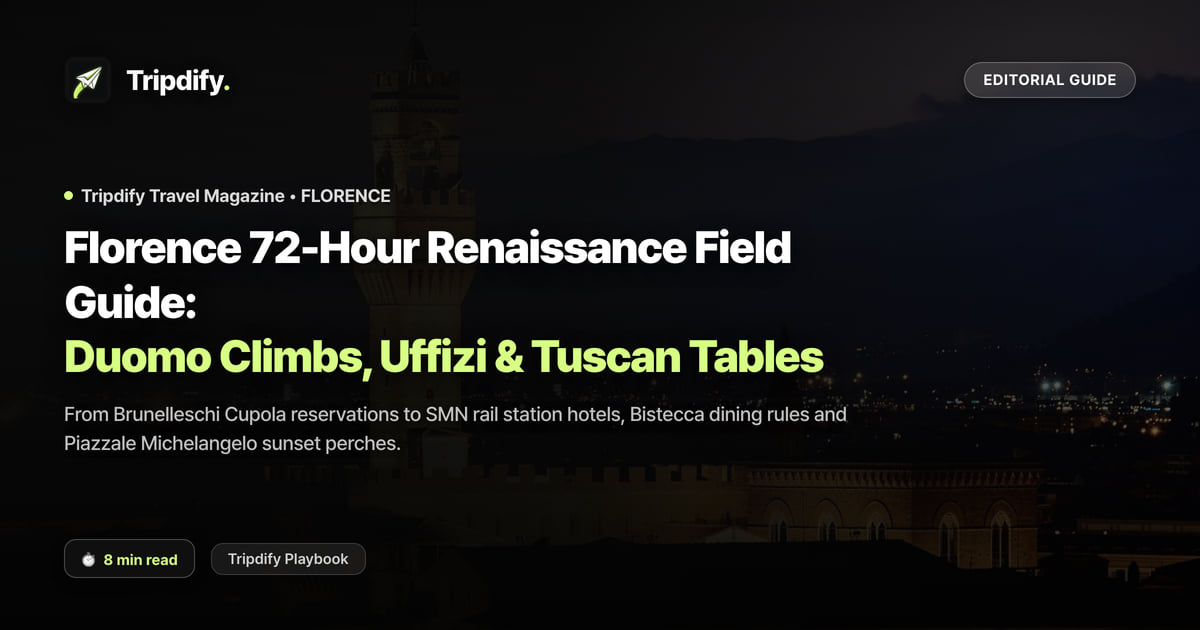 Florence Itinerary: Booking the Duomo Dome and the Uffizi