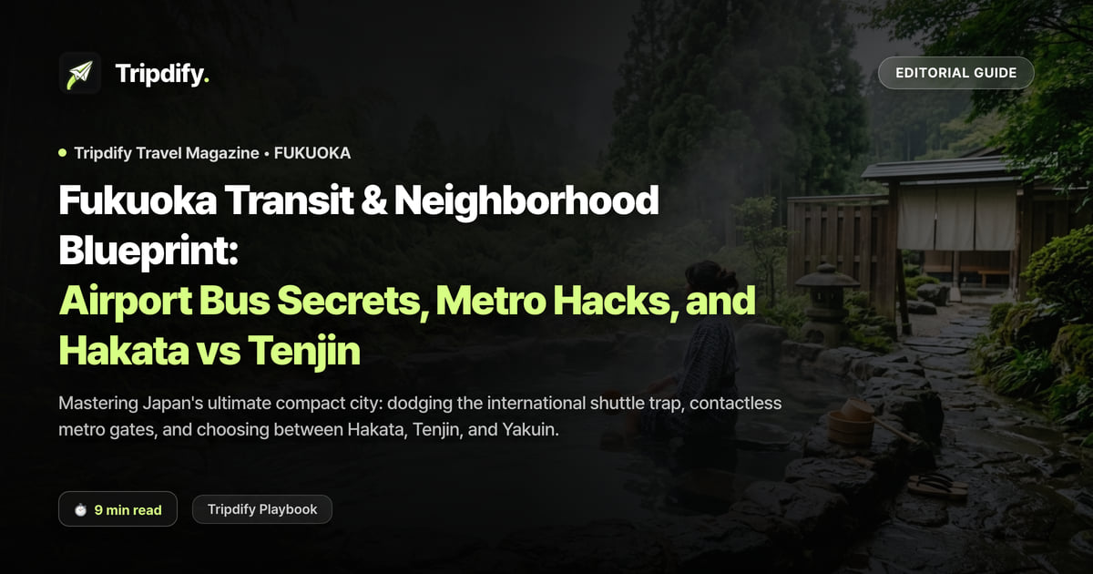 Getting Around Fukuoka: Subway Lines and Where to Stay in Hakata or Tenjin