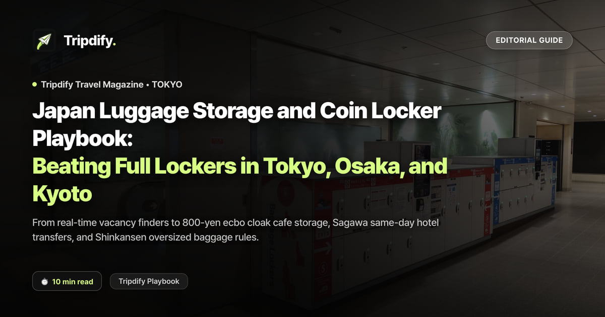 Japan Luggage Storage and Coin Locker Playbook: Beating Full Lockers in Tokyo, Osaka, and Kyoto