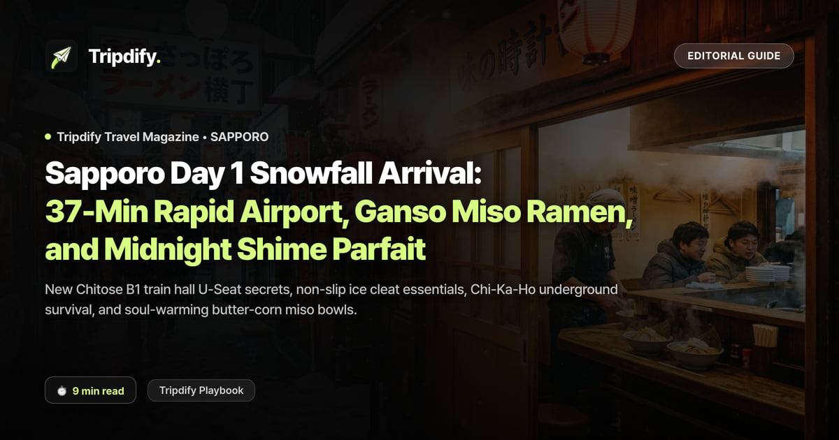 Sapporo Day 1 Itinerary: New Chitose Airport to the City and a Night in Susukino