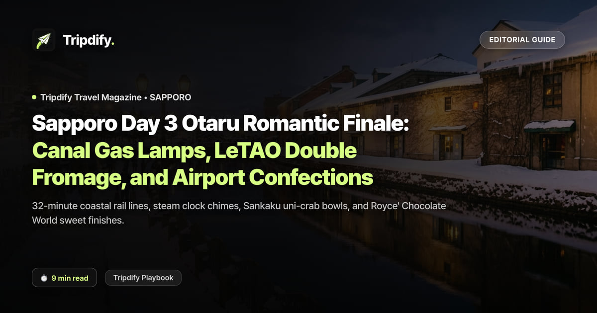 Sapporo Day 3 Itinerary: A Day Trip to Otaru and Shopping at New Chitose