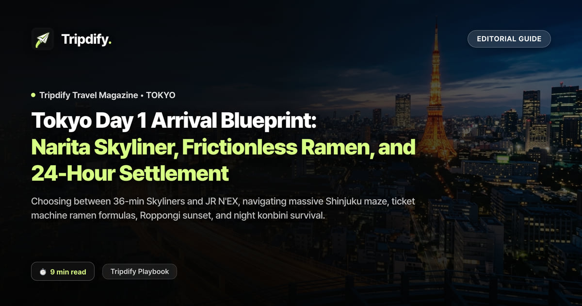 Tokyo Day 1 Itinerary: Narita Airport to the City and Your First 24 Hours